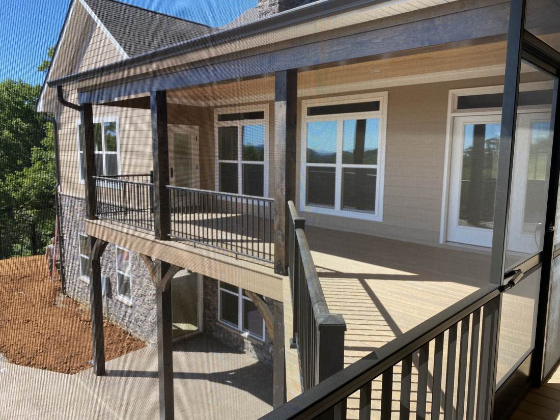 Campbell project, covered rear porch