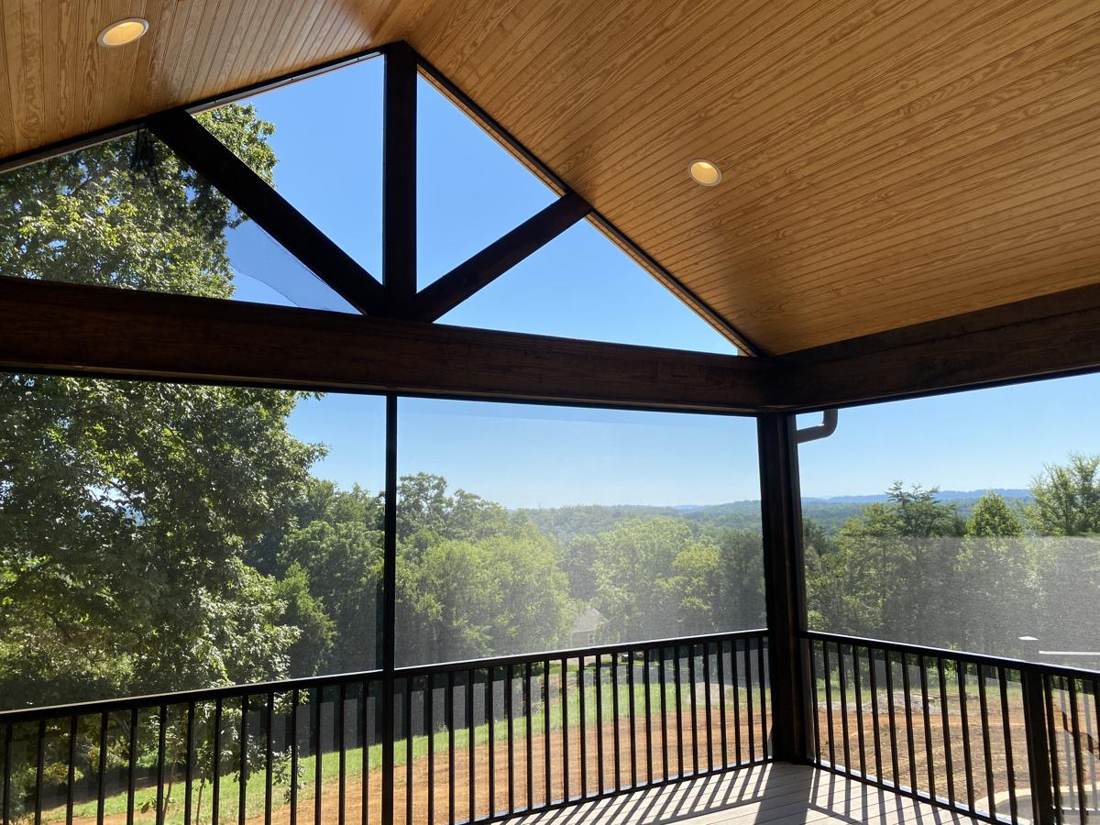 Campbell project, covered porch with view